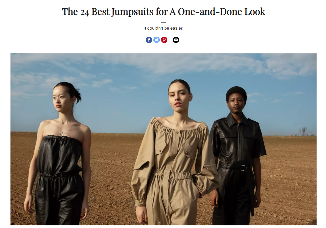 Marie Claire Feature | Rivet Utility is one of the 24 Best Jumpsuits