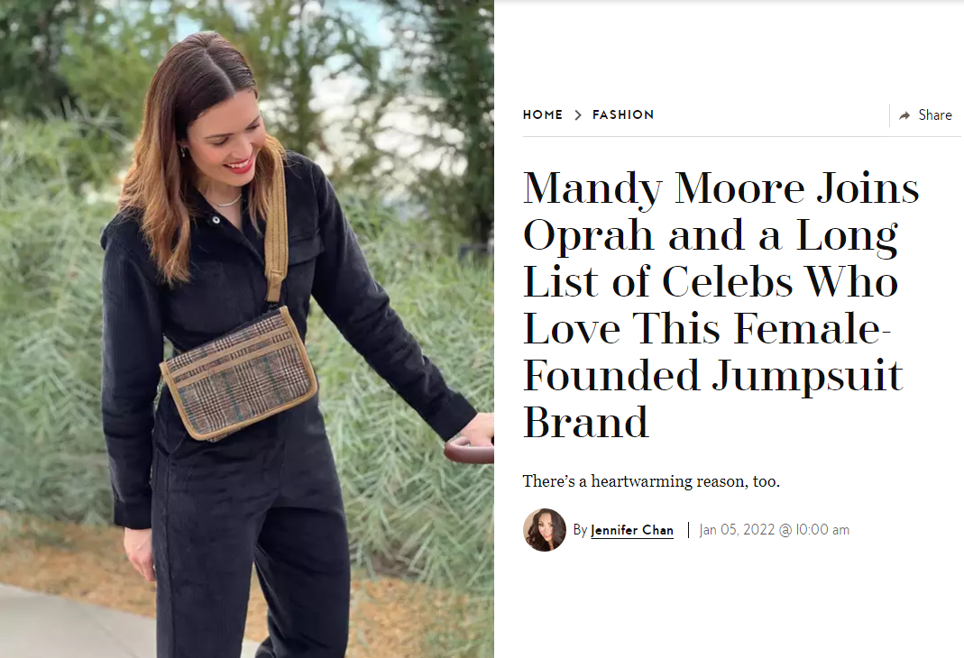 InStyle Feature | Mandy Moore spotted in a Rivet Jumpsuit!