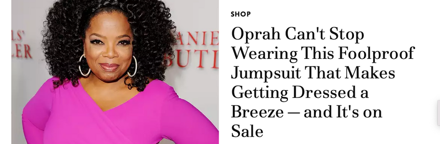 People Magazine: Oprah Can't Stop Wearing Rivet Utility Jumpsuits!
